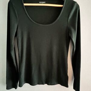 Old Navy Women's Forest Green Long Sleeve Top